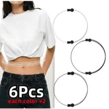 1/2/3/4/6/8 cái đai thắt lưng điều chỉnh eo co giãn cho áo và quần, tùy chỉnh độ dài vừa vặn, phù hợp cho áo sơ mi, áo thun, chân váy, sửa nhanh quần áo, dùng cho hằng ngày và dịp trang trọng, tôn dáng tổng thể - Nhiều màu - Xem 28