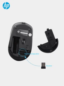 Mouse Nirkabel HP 2.4GHz, Koneksi Nirkabel (Termasuk Penerima USB), Latensi Sangat Rendah, Respons Cepat, Daya Tahan Baterai Lama, Desain Ergonomis untuk Kantor, Cocok untuk Hadiah dan Penggunaan di Kantor - View 5