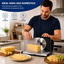 Máquina de Fatiar e Cortar Frios Elétrica Compacta para Carnes e Queijos - Entrada do Brasil (220V) - Visão 8