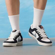 Nike SB Force 58 Comfortable And Versatile Low-Top Sneakers, Unisex, Available In Black, White, And Grey - Black, White and Gray - View 2