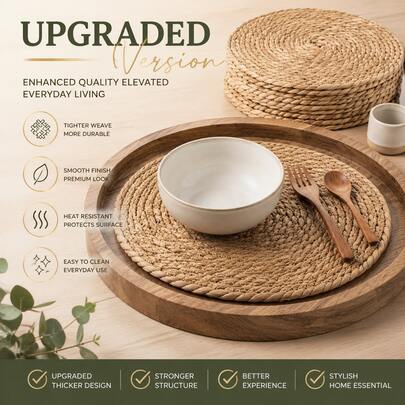 Plateau rond en bois, centre de table basse, bougeoir, décoration de maison style spa aromathérapie, décoration de salon rustique et élégante, plateau de rangement et d'affichage, plateau organisateur de comptoir de cuisine et de coiffeuse, cadeau de décoration intérieure minimaliste