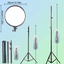 14 Inch Indoor Fill Ring Light With 71 Inch Foldable Tripod Stand, Freely Adjustable Light Shade And Soft Light Intensity, Classic Phone Fixing Design For Daily Leisure Live Streams And Personal Beauty Content Creation - US A Type Plug(110-127V) - View 2