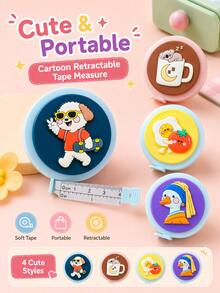 Cute Retractable Tape Measure Set, Portable Mini Sewing Ruler, Suitable For DIY Crafts, Tailoring And Daily Measurement - A - View 2