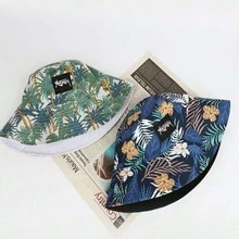 1件 春夏韓式字母刺繡寬簷漁夫帽，中性可正反兩面穿戴，戶外運動、旅行與海灘必備防曬帽 - 彩色 - 查看 4