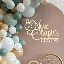 "A New Chapter Begins" Sticker Suitable For Background Decoration, Rustic Wedding Wall Decor, Engagement, Birthday, Anniversary Party Seating Arrangement: Home & Kitchen - 1PC - View 3