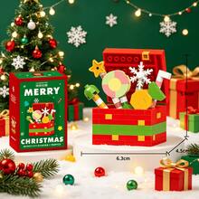 Christmas Micro Particle Building Blocks, 12 Styles Santa Claus Snowman Christmas Tree Reindeer Assembly Blocks, Children's Educational Handmade Puzzle Toys, Holiday Gift Small Ornaments - Multicolor - View 10