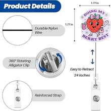 Retractable Durable Acrylic ID Holder - Nurse Badge Reel With Clip For Healthcare Professionals,School Supplies,Back To School - A - View 4