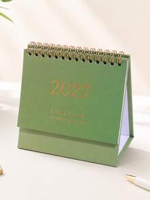 1件 2027年桌曆－緊湊垂直翻頁設計，耐用金屬環裝訂，清晰月度版面，適用於居家辦公或學校組織管理 - 彩色 - 查看 17