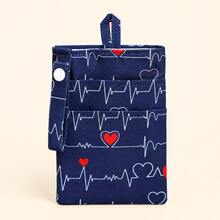 1pc Polyester 3-Layer Cartoon Print Pen Pouch With Pen Holder, Nurse Stationery Storage Bag, All Seasons,Bedroom Room Decor,Back To School - Multicolor - View 26