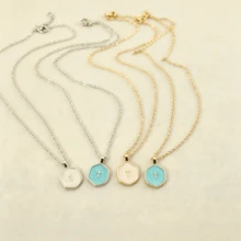 14K Gold Plated Delicate Cross Necklace For Women, Minimalist Simple Cross Pendant Necklace, Cute Small Cross Charm Necklace, Elegant Religious Jewelry Gift, Suitable For Women And Teens, Wear All Year Round, Also Suitable For Christmas - Cross On a Blue Background With Dripping Oil - View 2