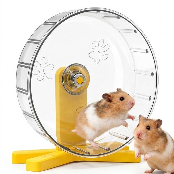 Hamster Transparent Running Wheel Toy For Hamster Quiet Running Exercise Toy Easy To Disassemble And Clean Pets Accessories