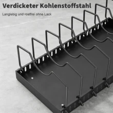 Küchenaufbewahrungsregal, Multifunktionaler Topfhalter, Deckelhalter, Eisenregal. - Übersicht 4
