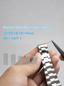 26pcs Watch Repair Kit With Strap Tools, Battery Tool, Case Opener, And 20 Spring Bars For Watchmakers & DIY. - Blue - View 8