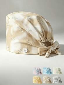 1 pieza Gorro quirúrgico ajustable con patrón degradado de espuma para mujer, talla única, absorbente de sudor, banda elástica, adecuado para salón de belleza, hospital de mascotas, médico, enfermera, trabajo de saneamiento y limpieza - Colores degradados - Ver 6