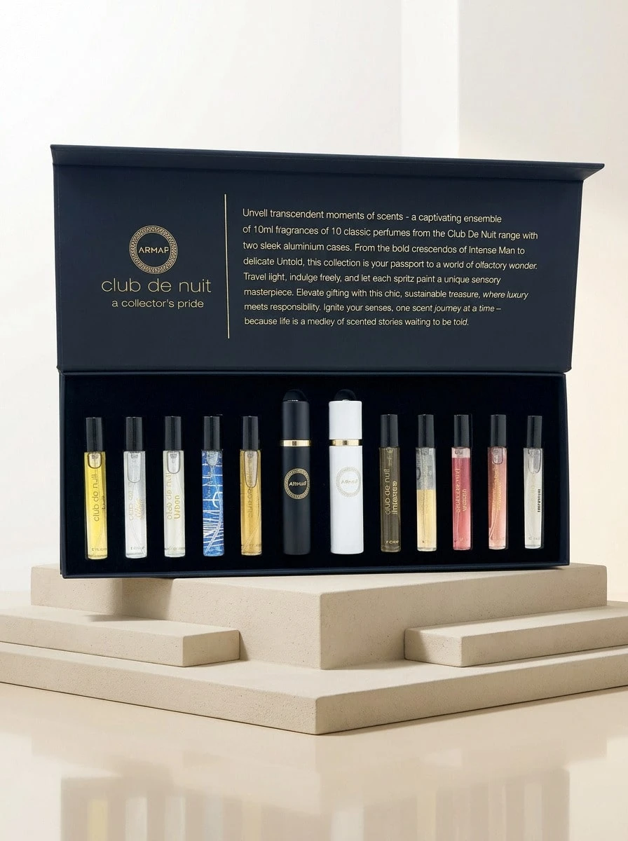 Armaf Club Discover 10 件礼品套装(EDP 10ml*10+2 件雾化器)男女通用迷你套装 0.33oz/10ml*10+2 件 - 多樣化香型 - 查看 1