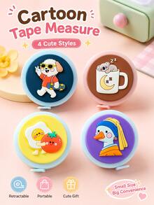 Cute Retractable Tape Measure Set, Portable Mini Sewing Ruler, Suitable For DIY Crafts, Tailoring And Daily Measurement - A - View 1