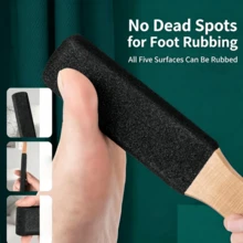 1pc Professional Foot File, Natural Bamboo Handle, Deep Exfoliating Callus Remover, Home SPA Care, Say Goodbye To Rough Feet - Multiple Styles - View 3
