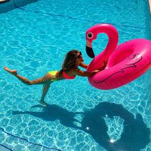 Flamingo Inflatable Pool Floats, Pink Pool Tubes Swim Ring Pools Float, 40 Inch Large Pools Float, Inner Tube Beach Floats For Adults, Blow Up Water Floaties Lounger - Pink - View 7