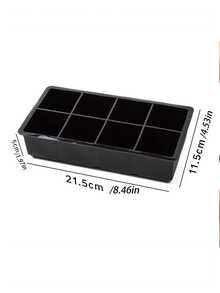 Large Square Ice Cube Tray, Large Ice Cube Mold Box, Silicone Square Ice Cube Mold, DIY Bar Ice Cube Maker (Black), Whiskey Ice Cube Mold, Ice Cubes, Silicone Mold, Ice Cube Mold, Halloween, Kitchen Accessories, Kitchen Refrigerator - Multicolor - View 5