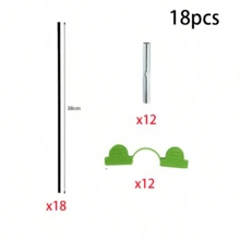 18/30 Piezas, Aros de Invernadero, Aros de Jardín, Para Marco de Soporte de Túnel de Jardín Resistente, Adecuado para Jardines, Granjas, Patios, Invernaderos Agrícolas - negro - Ver 4