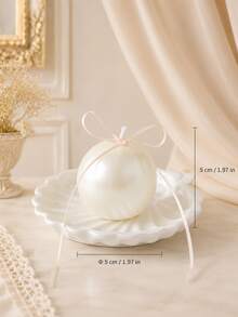 1pc White Pearl Style Scented Candle, Elegant European Decor Candle, Suitable For Wedding Decoration, Candle Favor, Bridesmaid Gift, Romantic Dinner, Home Decor, Room Decor, Women's Gift - Pearl - View 14