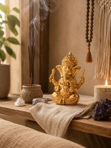 1 Stück Gold Harz Statue Kleine Figur, Heimdekoration, geeignet für Wohnzimmer, Meditationsraum, Yoga-Bereich, Büroschreibtisch, Bücherregal, Altar Tisch Spirituelle Regal Dekoration, Ästhetische Raumdekoration Geschenk - Mehrere Modelle - Übersicht 6
