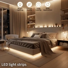 Battery Powered Under Cabinet LED Light Strip Warm White, Flexible LED Light Strip Suitable For Kitchen Cabinet Countertop Shelf Lighting Home Decor (Battery Not Included) - Battery Box LED Light Strip - View 5