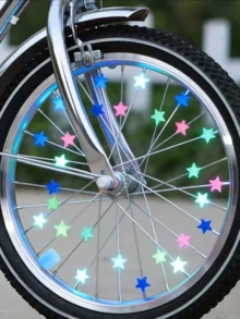 36/72/360pcs Bicycle Spoke Beads - Glowing Star-Shaped Wheel Hub Decoration, Suitable For Night Riding, Wheel Decoration, Cycling Enthusiast Gift, Summer Cycling Accessory (Handmade, Small Bubbles Or Slight Irregularities Are Normal And Do Not Affect Use) - Multicolor - View 4
