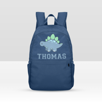Custom Name Backpack Personalized Dinosaur Print School Bag Back To School Gift Custom Text Lightweight Casual Daypack For All Students