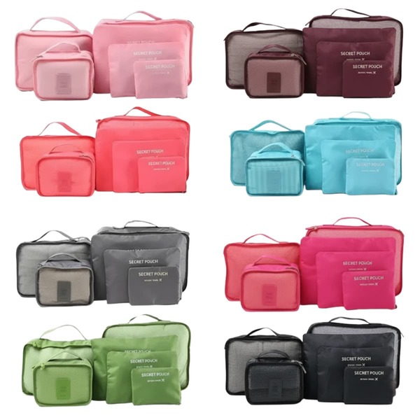 Kit organizadores para viagem, ideal para dia a dia e férias, resistente à água, unissex e multifuncional