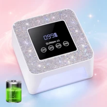 Lampada UV LED ricaricabile per unghie, senza fili, lampada per asciugatura unghie con strass scintillanti, adatta per unghie in gel, strumenti professionali per unghie, uso domestico e in salone - Multicolore - Visualizzare 4