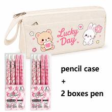 Set Kotak Pensil Kapasitas Besar Warna Pink, Tas Pena dengan Pena, Tampilan Sangat Menarik, Kotak Alat Tulis Kreatif untuk Hadiah, Perlengkapan Sekolah Penting - Beraneka warna - View 11