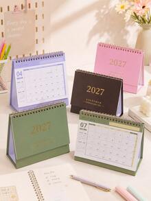 2027年極簡風桌上日曆，每日行程記錄日誌，適合學習與辦公使用，送給朋友的禮物 - 彩色 - 查看 12
