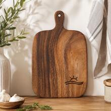 2PCS/1PC Walnut Wood Carved Cutting Board, Sunrise Carved Steak Board, Desktop Decor Cutting Board, Fashion Long Handle, Solid Wood, For Cutting Meat, Cheese, Bread, Vegetables And Fruits - Charcuterie Board Cheese Serving Board - View 6