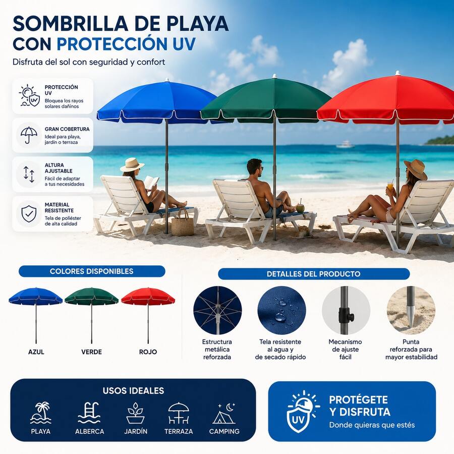 Outdoor Parasol, Stand And Base - A - View 1