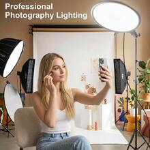 14 Inch Indoor Fill Ring Light With 71 Inch Foldable Tripod Stand, Freely Adjustable Light Shade And Soft Light Intensity, Classic Phone Fixing Design For Daily Leisure Live Streams And Personal Beauty Content Creation - US A Type Plug(110-127V) - View 7