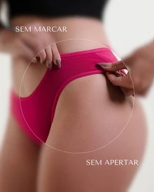 Kit 5 Plain Cotton Thong Comfort Panties - Multicolor - Ver 3
