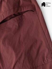 NBCT Women's Spring/Summer Outdoor Cargo Pants With Elastic Drawstring, Multiple Pockets, Adjustable Hem, Multi-Color Options, Versatile Long Pants For Daily Commute, Hiking, Cycling, Travel - Red - View 5