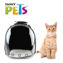 Fancy Pets Transparent Yellow Backpack For Dogs And/Or Cats - Black - View 2