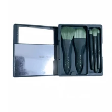 1 Set Portable 5pcs Mini Makeup Brush With Mirror, Multi-Functional Eyeshadow Brush, Powder Brush, Foundation Brush - Multicolor - View 8