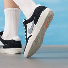 Nike SB Force 58 Comfortable And Versatile Low-Top Sneakers, Unisex, Available In Black, White, And Grey - Black, White and Gray - View 4