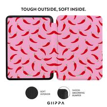 GIIPPA Protective Case For Kindle E-Reader, Book Style Handheld, Chili Pepper Pattern, Compatible With Kindle Paperwhite 5th/6th/7th, Paperwhite 10th/11th/12th, Kindle(Colorsoft)/10th/11th/12th And Other Popular Models, Kindle Protective Case/Kindle Accessories - Multicolor 1 - View 3