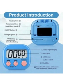60 Minute Colorful Visual Timer With Night Light - Silent Countdown, Suitable For Classroom, Kitchen And Office Use - Multicolor - View 5