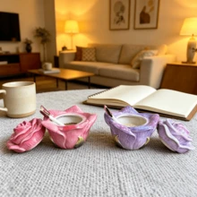 Mangkuk Gula Keramik Berbentuk Bunga Mawar yang Dilukis Tangan, Toples Bumbu, Dekorasi Meja Makan Dapur Rumah, Hadiah untuk Hari Valentine, Hari Ibu, Hari Raya - MultiWarna - View 4