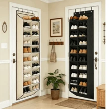 Over-The-Door Hanging Storage Rack, Durable Oxford Fabric Material, Organizes 20+ Pairs Shoes Boots Sneakers Heels, Space-Saving Closet Organizer, Perfect Gift For Home Organization - View 4