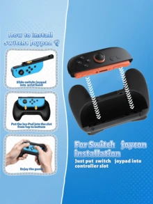 2pcs Switch Controller Grip Covers, Universal Switch Controller Stand Set, Anti-Slip Durable Game Controller Holder, Shock-Absorbing Gaming Accessories, Compatible With Switch, OLED, Lite, Joy-Con And Pro Controllers - View 3