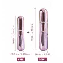 2件組 5ml & 10ml 香水瓶，底部填充式香水噴霧器 可重複填充金屬旅行分裝瓶 多色可選 - 彩色 - 查看 9