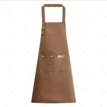 1pc Solid Color Adjustable Length Halter Apron, Minimalist Convenient Uniform, Wool-Like Fabric, 2 Large Capacity Pockets, Suitable For Restaurant Waiter, Coffee Shop, Milk Tea Shop, Art Studio, Multi-Industry Workwear, All Seasons - Multicolor - View 10