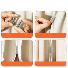 8pcs Magnetic Curtain Clips, Easy To Fix Without Nail Holes, Tightly Sealed, Curtain Shading Accessories, Curtain Straps, Curtain Clips, Suitable For Home, Dormitory Curtains, Bedrooms, Offices - Multicolor - View 5