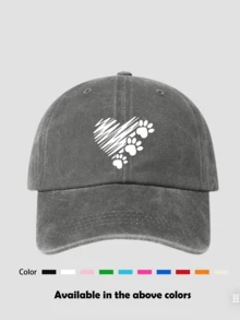 1pc Unisex Printed Vintage Distressed Washed Baseball Cap Duck Bill Hat Sun Hat Dad Hat Trucker Hat, Suitable For Daily Wear, Hiking, Vacation, Fishing, Sun Protection - Multicolor - View 4
